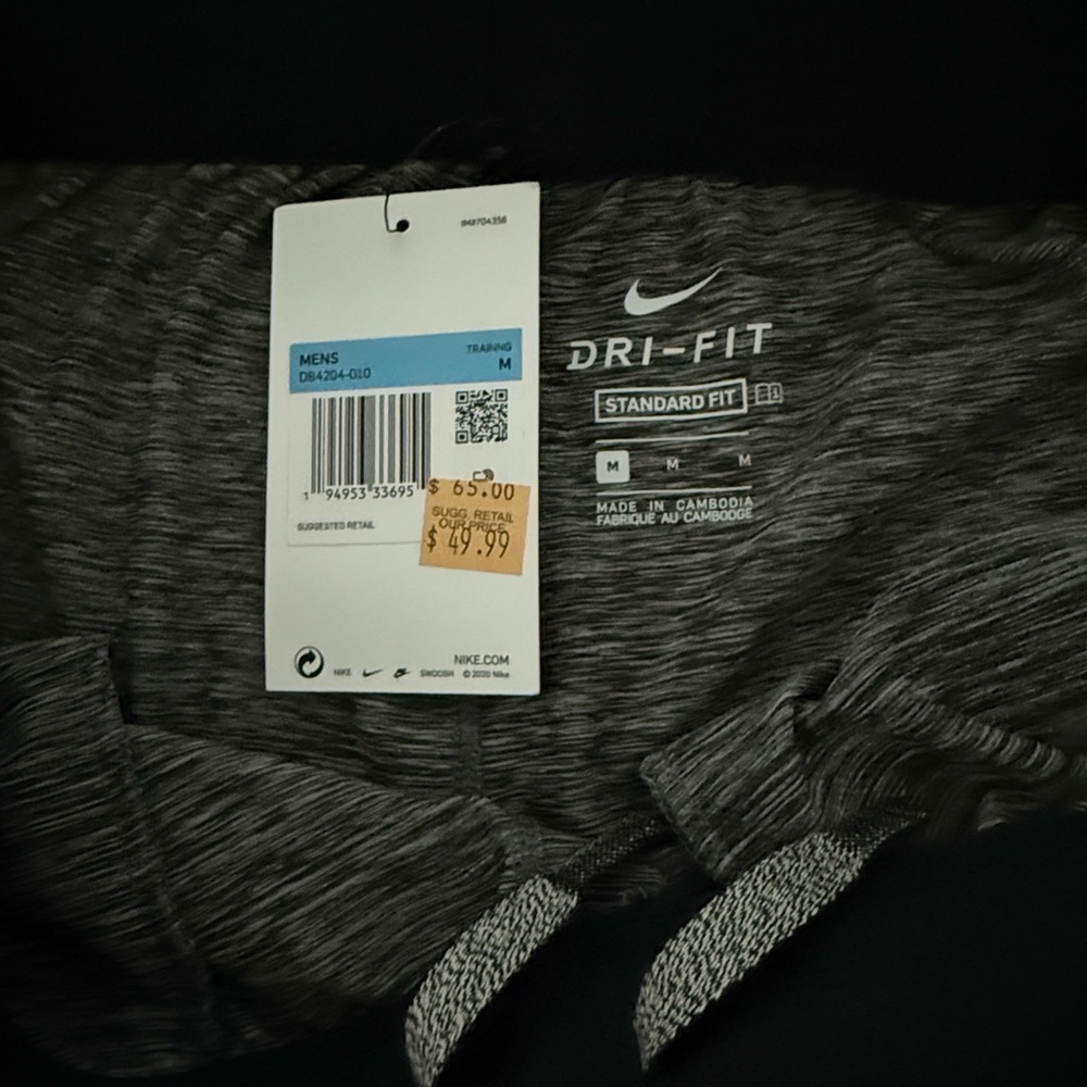 Nike Yoga Gray Heather Dri-FIT Training Joggers - Picture 3 of 8